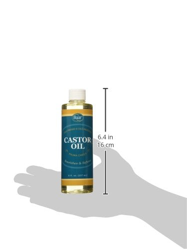 Baar Cold-Pressed, Cold-Processed, Hexane Free Castor Oil, 8 Ounces