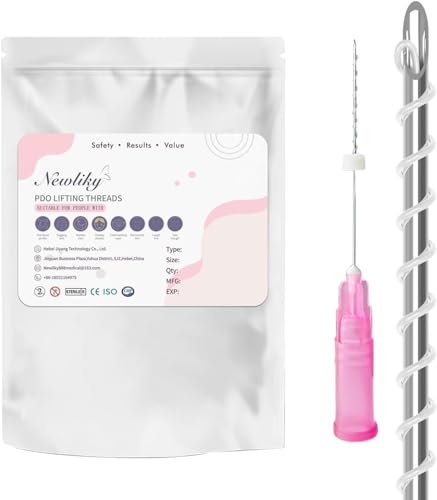 PCL Threads for Face Mono Screw Type 30G38MM PCL Threads for Face & Body Lift Smoothing of Wrinkles with Sharp Tips 20pcs Long Lasting Tighten Skin and Firming