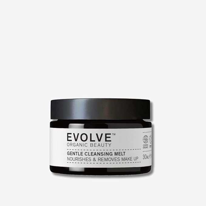 Evolve Organic Beauty - Gentle Cleansing Melt Balm | Soothe, Hydrate, Remove Make Up, Nourish | Baobab Oil, Vanilla | Small-Batch, Vegan Clean Beauty (1 oz | 30 mL) Package May Vary