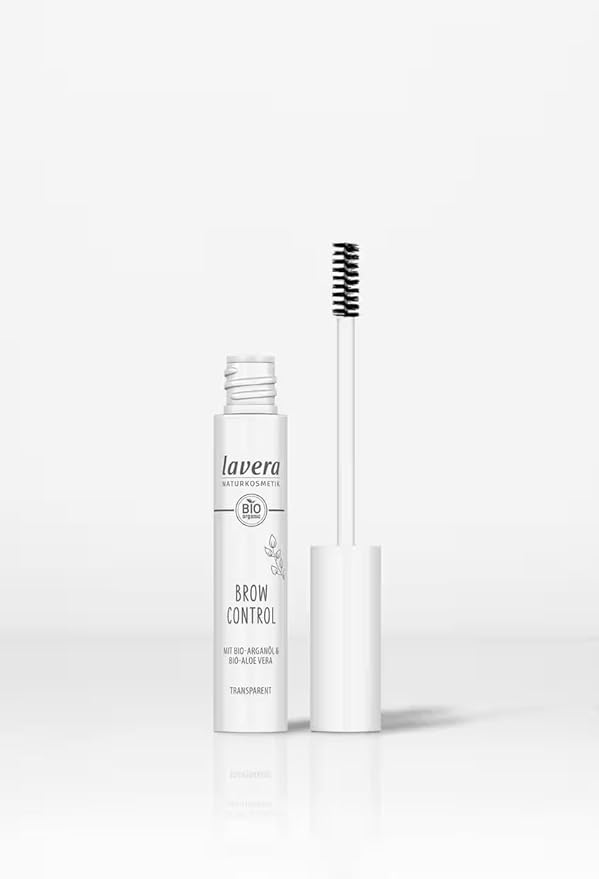 lavera Brow Control - Transparent 01 - Eyebrow Gel with Organic Aloe Vera & Argan Oil for Lang Lasting Results - Fixating Brow Gel - Eye Make Up - PETA Certified - Vegan - Made in Germany - 0.3 Fl Oz