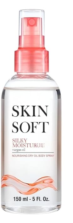 Skin Soft Original Silky Moisture Nourishing Argan Dry Oil Spray Bonus Size Pro Moisture Body Oil Dry skin Formula | 150 ml-5.0 fl oz Sprayable Formula β Store at Room Temperature