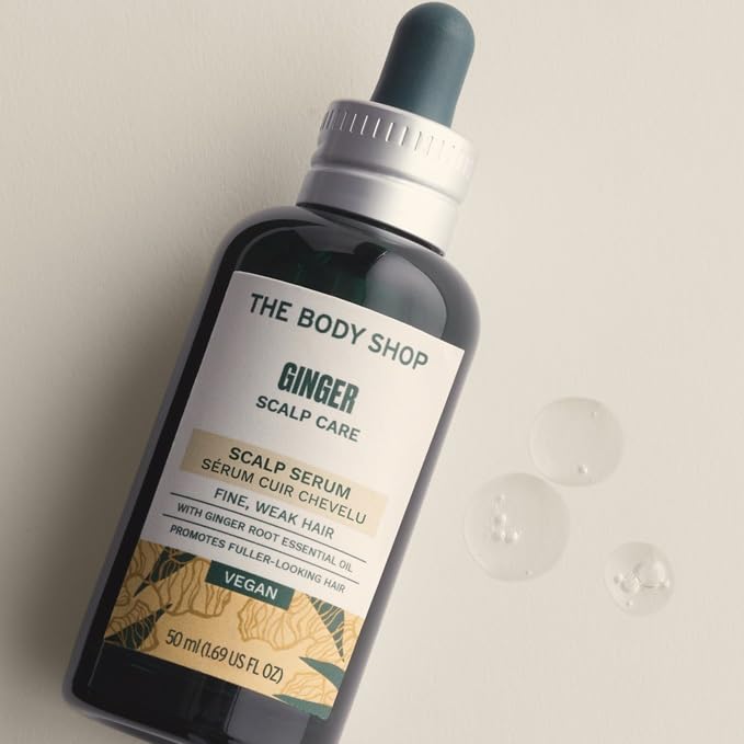 The Body Shop Ginger Scalp Serum, Dry and Flaky Scalp Treatment, Vegan, 1.69 fl oz