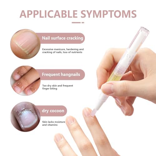 4PCS Cuticle Oil Pen, Nail Growth and Strengthener,Nail Growth Oil,Nail Hardener for Damaged nails