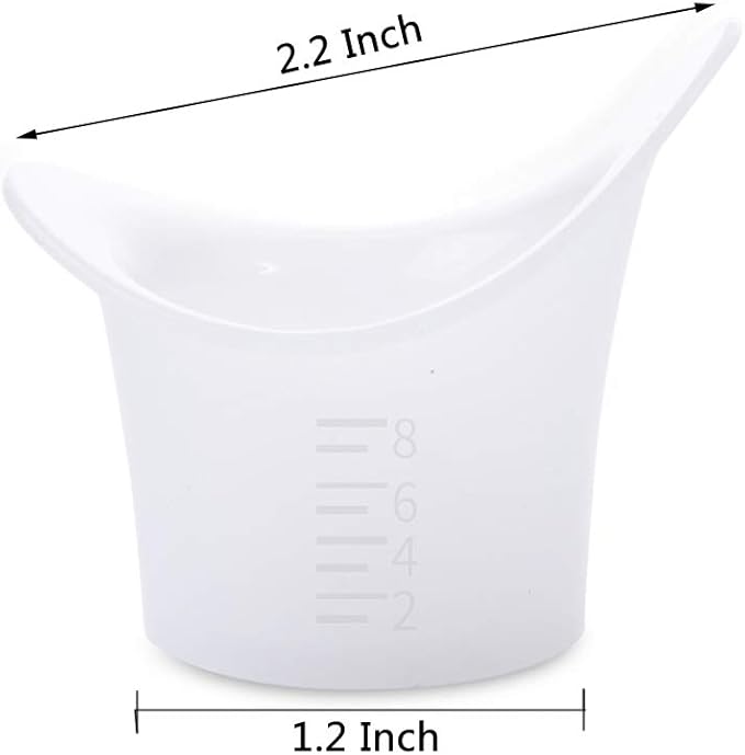 FOYARA Eye Bath Silicone Eye Wash Cup Set of 12 for Refresh and Clean Tired Eyes