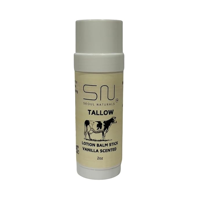 Seoul Naturals Tallow Lotion Balm Stick, Vanilla Scented (2oz), k beauty