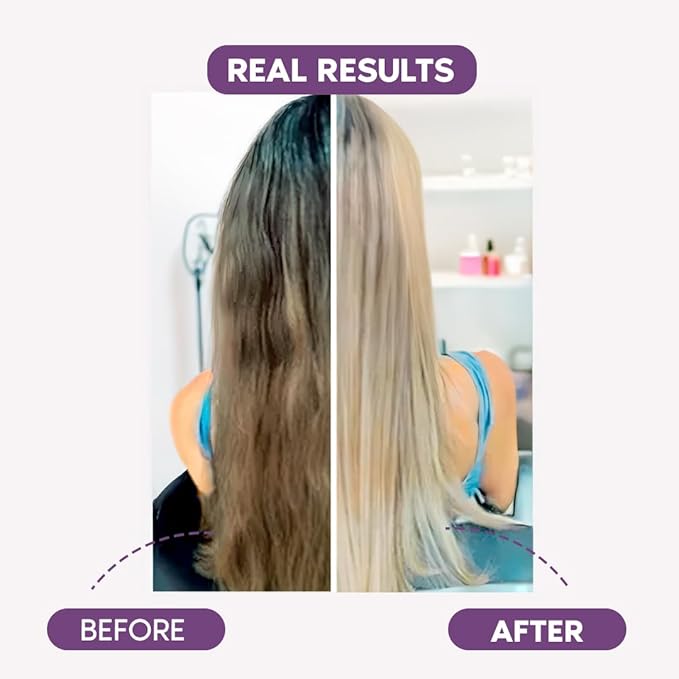 Ravenna B-tox Blond Kit - Hair B-tox Treatment (1 Kg/35.2 Fl Oz) Formaldehyde-Free + Hair Mask for Damaged Hair (1,5 Kg/ 52.9 fl oz) - Straightening, Intense Shine & Moisture for Blondes