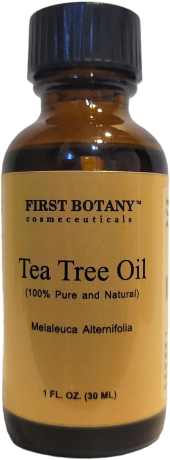 First Botany, 100% Pure Australian Tea Tree Essential Oil with high conc. of Terpinen - A Known Solution to Help in Fighting Acne, Toenail Issues, Dandruff. (1 fl oz)