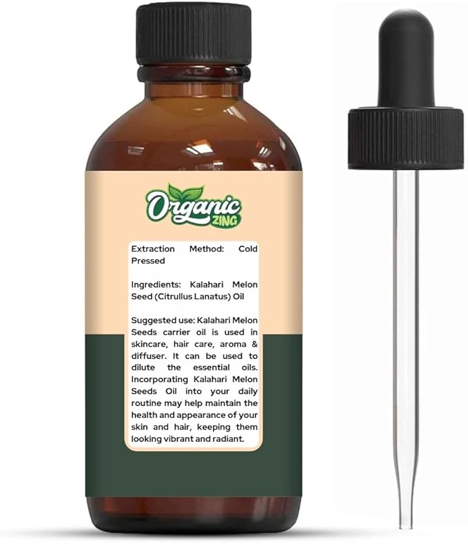 Kalahari Melon Seed (Citrullus Lanatus) Oil | Pure & Natural Carrier Oil for Skincare, Hair Care & Massage- 30ml/1.01fl oz