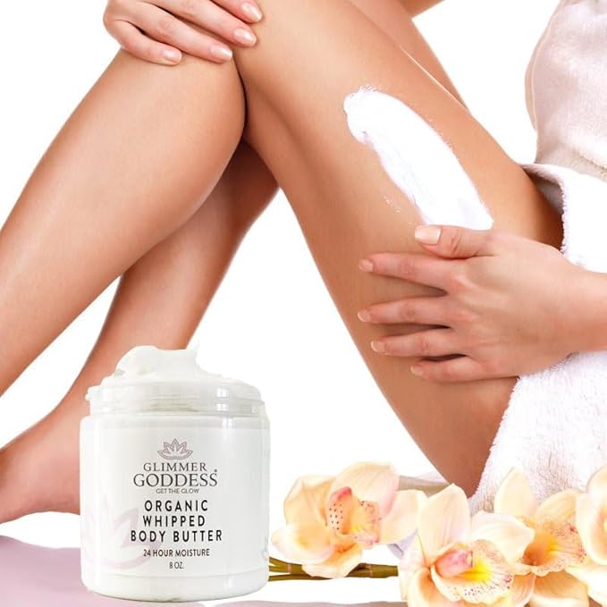 GLIMMER GODDESS Organic Body Butter - 8oz (Vanilla Bean)