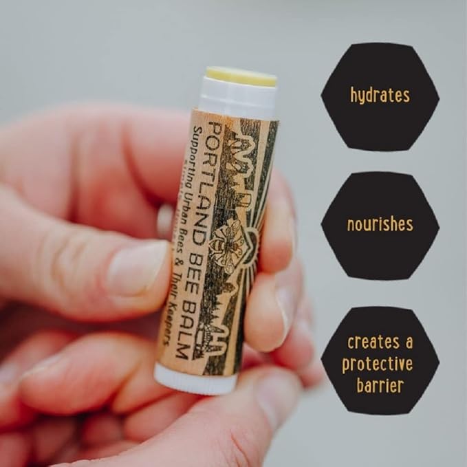 Portland Bee Balm All Natural Handmade Beeswax Based Lip Balm Unscented, Yuzu Citrus and Lavender Assortment 9 Count