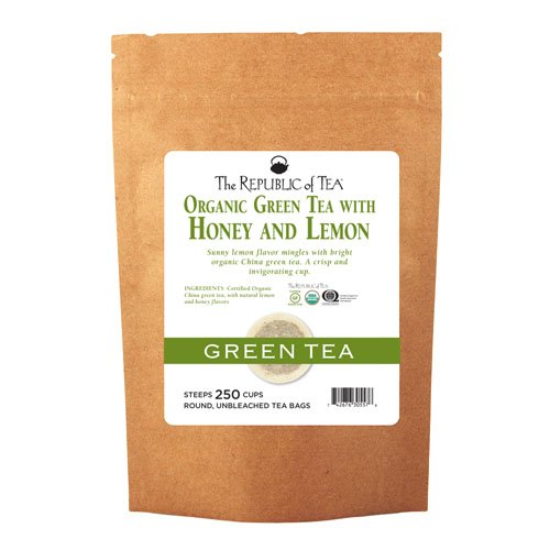 The Republic of Tea Organic Green Tea With Lemon And Honey, 250 Tea Bag Bulk