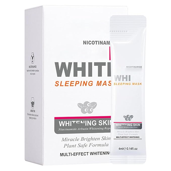 10X Collagen Anti-Aging Sleep Mask β Active Protein Technology β Intensive Hydration, Reduces Sagging & Dullness, Skin Care, Smooth & Whitilight, Cruelty-free (20PCS-Arbutin White Jelly Mask)