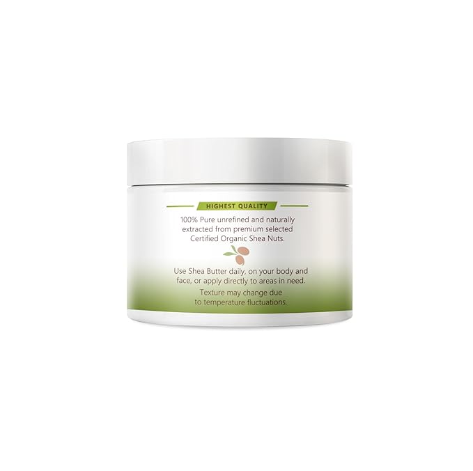 Shea Butter - USDA Certified Organic, Unrefined (Virgin) Non-GMO: 4oz