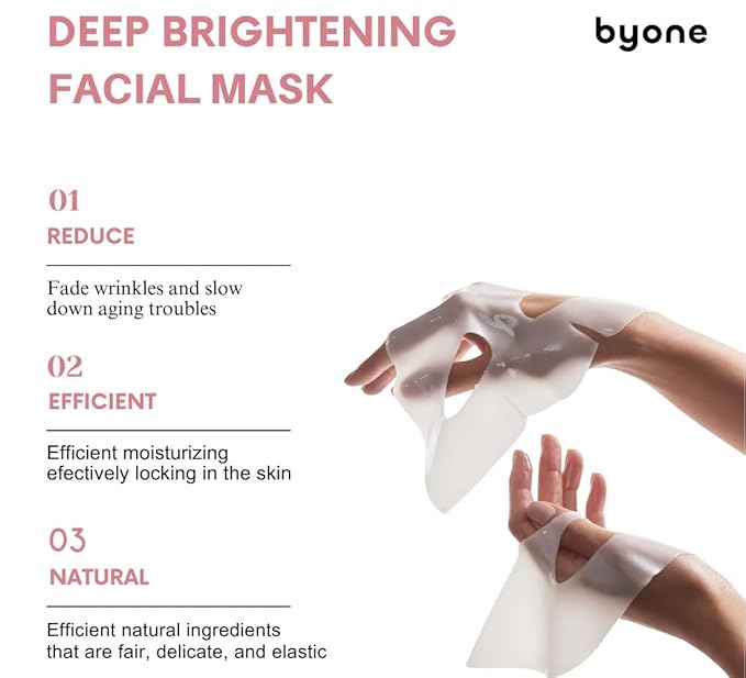BYONE Bio Collagen Face Mask ā Hydrating & Anti-Aging Sheet Mask for Glowing Skin ā Natural Korean Skincare ā Firming, Moisturizing & Soothing ā 4 Pack