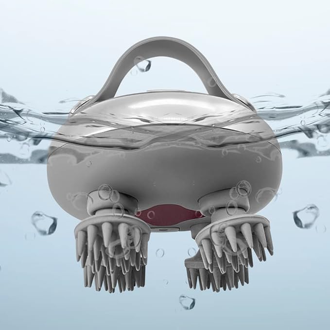 Scalp Massager, with 3 Kneading Modes and 8 Removable Claws Dog Cat Scratcher, Portable Handheld IPX7 Waterproof, Holiday Gifts for Him Her.