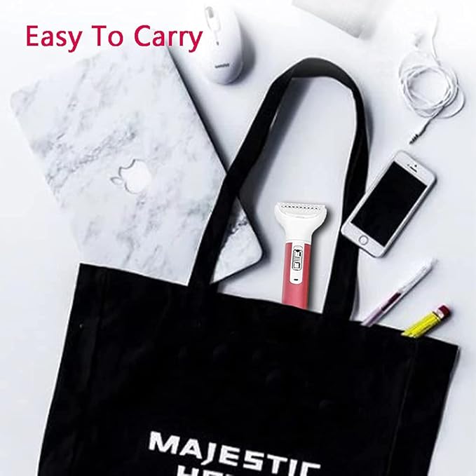 Electric Razor for Women,5 in 1 Womens Shaver Electric Bikini Trimmer Pubic Hair Removal Wet & Dry Painless Shaver for Legs Underarms Eyebrow Face Nose and Bikini Line Razor (Red)