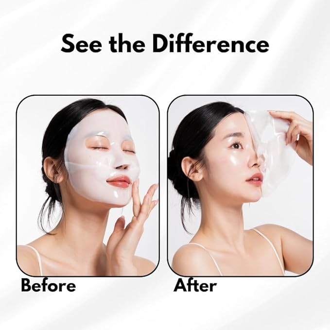 OHMYPURE Hydrogel Collagen Face Mask 5+5EA K-Beauty Luxury Bundle (AntiWrinkle 5ea, Vegan Mucin 5ea) (Variety 10)