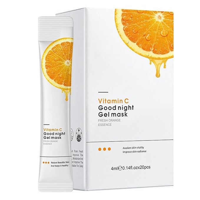 10X Collagen Anti-Aging Sleep Mask β Active Protein Technology β Intensive Hydration, Reduces Sagging & Dullness, Skin Care, Smooth & Whitilight, Cruelty-free (20PCS-Vitamin C Jelly Mask)