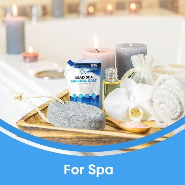 Dead Sea Salts for Soaking, Mineral Salt for Bath, Spa, Shower – More Minerals Than Epsom Salt, Pure and Natural Bath Salt for Foot Soak, Fine Salt Mined from Dead Sea
