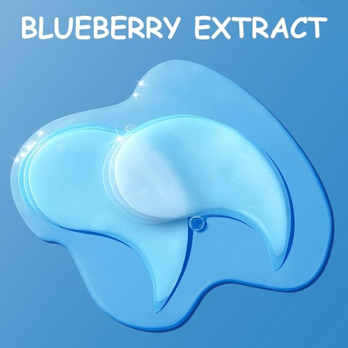 Hydrating Under Eye Patches for Dark Circles & Puffy Eyes - 60 Pairs Eye Mask with Hyaluronic Acid, Blueberry & Centella - Vegan, Cruelty-Free Skincare