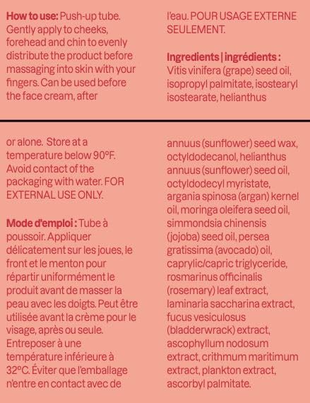 ATTITUDE Oceanly Face Oil Stick, EWG Verified, Plastic-free, Plant and Mineral-Based Ingredients, Vegan and Cruelty-free Beauty Products, PHYTO OIL, Unscented, 0.3 Ounce