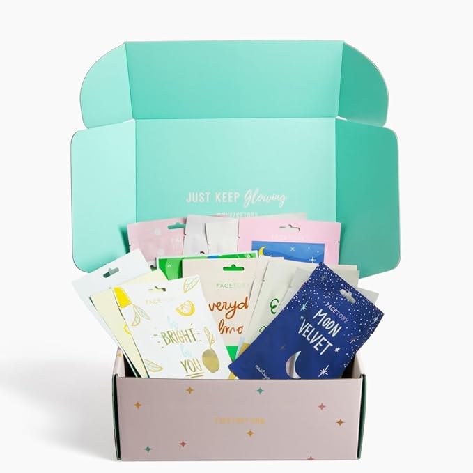 FACETORY K Beauty Face Mask Skin Care 15 COLLECTION Sheet Mask Gift Box | Natural Premium Korean Face Mask Gift Set For All Skin Types - No Sulfates, No Parabens (15 pc)