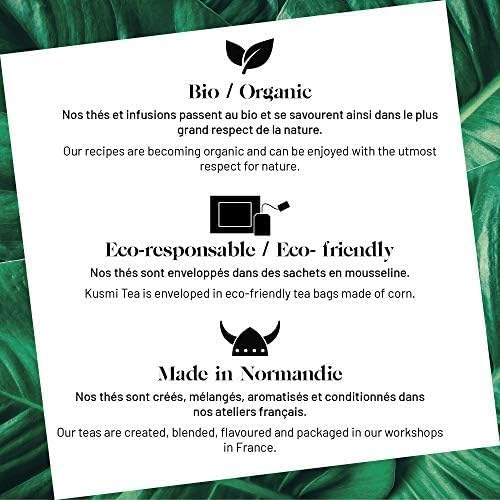 Kusmi Tea Lovely Night - 20 Muslin Tea Bags - Organic Nighttime Tea Blend of Rooibos, Honeybush, Pear, Licorice & Linden - Caffeine Free - Enjoy Hot or Iced