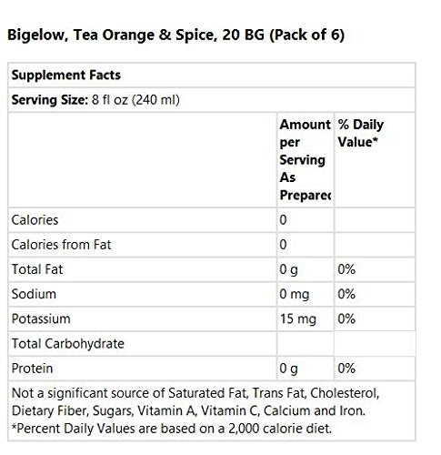 Bigelow Tea Orange and Spice Tea, 20 ct