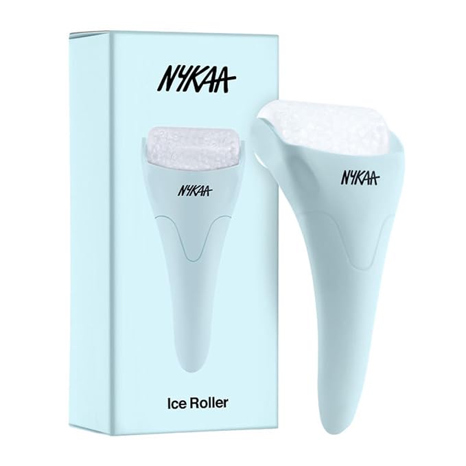 Nykaa Naturals Ice Roller Massage for Face Toning - Reduces Clogged Pores - Improves Absorption and Releases Neck Stiffness - Blue - 1 pc