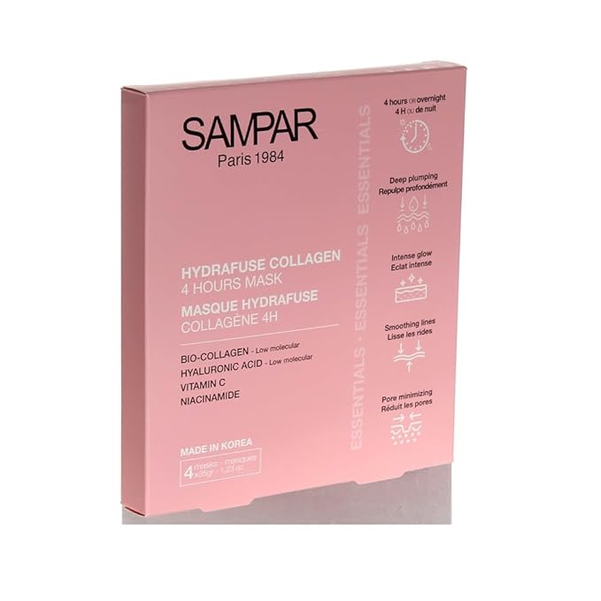 Hydrafuse Collagen 4 Hours or Overnight Mask – Korean Skincare for Radiant, Smooth Skin | Anti-Aging Face Mask with Ultra-Potent Collagen to Reduce Wrinkles, Tighten Pores & Boost Glow (4-Pack)