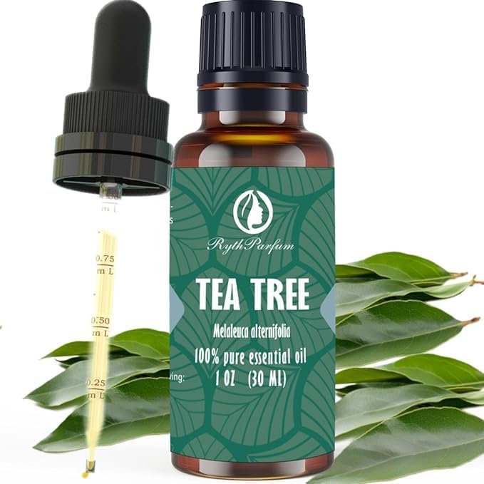 Pure Tea Tree Oil 30ML with šš«ššš®šššš šš²š šš«šØš©š©šš« - Therapeutic Grade for Skin, Hair, Face,Toenails | 100% Natural Melaleuca Tea Tree Essential Oil for Face,Piercings, Scalp