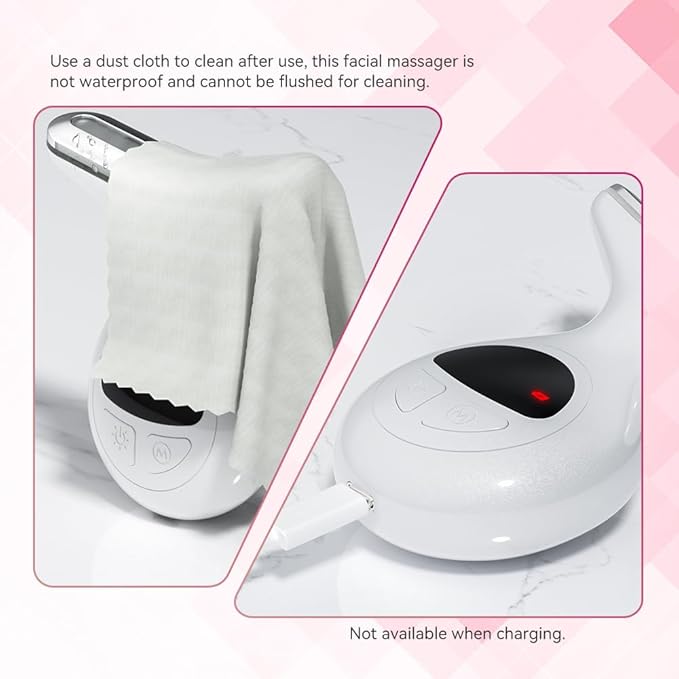 Face Neck Massager, 7-in-1 Face Sculpting Tool, Facial Massager for Skin Care, Face Massager with Vibration(White)