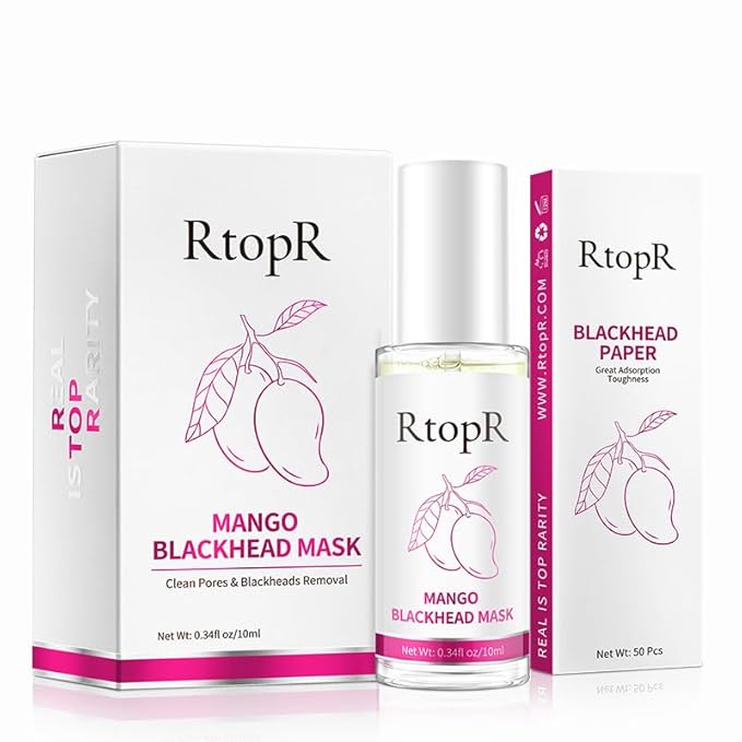 RtopR Nose Pore Strips Blackhead Remover for Face, Blackhead Mask Pore Strips 2 in 1 Peel Off Face Mask, 50PCS Nose Plants Pore Strips