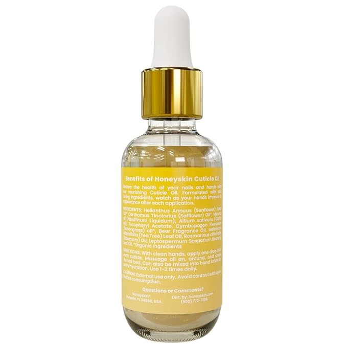 Cuticle Oil for Nails with Manuka Oil - Essential Oil for Nail Strengthener and Growth - Nail Oil Cuticle for Nail Treatment for Damaged Nails and cuticle Softener for Nails - 2 fl oz