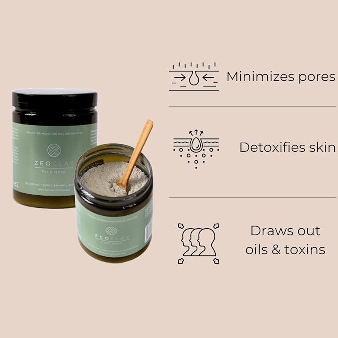 Face Mask - Pore Reducer - Detoxifying & Cleansing Clay Mask - 100% Organic - Spa Quality