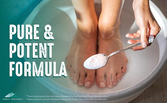 Natural Tea Tree Oil Foot Soak-Made in the USA for Ingrown Toenails, Athletes Foot Burning & Itching-Stubborn Foot Odor & Softens Callouses-Purely Northwest-2 LB