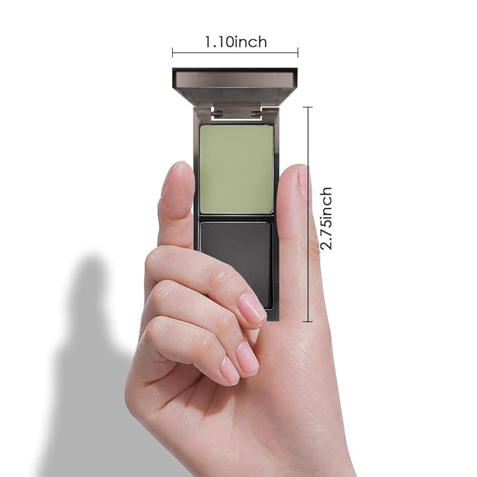 Green Black Two Color Matte Shimmer Glitter Eyeshadow,Bright High Pigment Eye Shadow Powder,Professional Long-Lasting Waterproof Makeup Palette,Blendable,Easy-To-Apply and Compact for Travel