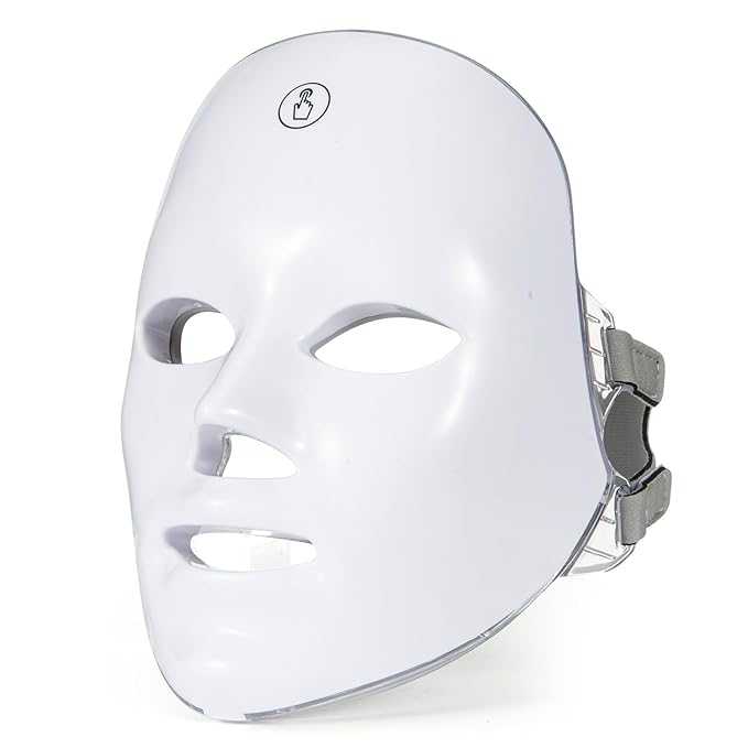 Red Light Mask for Face, 7 Color Red Light Facial Masks, At-Home Facial Care Device, Portable, Cordless, and Rechargeable