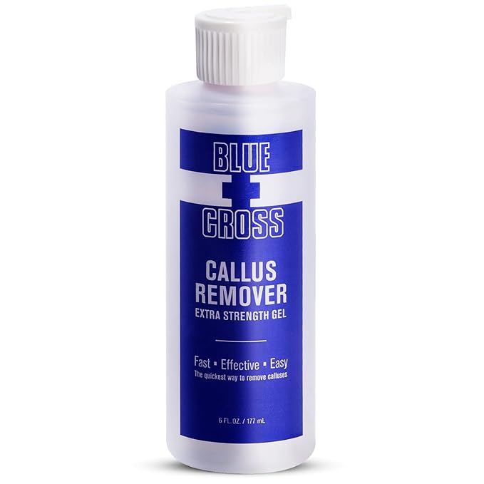 Blue Cross Hydrating, Moisturizing, Strengthening Cuticle Remover Oil with Lanolin + Extra Strength Callus Remover Gel for Heel or Feet, 6 oz each, 2 pack Bundle