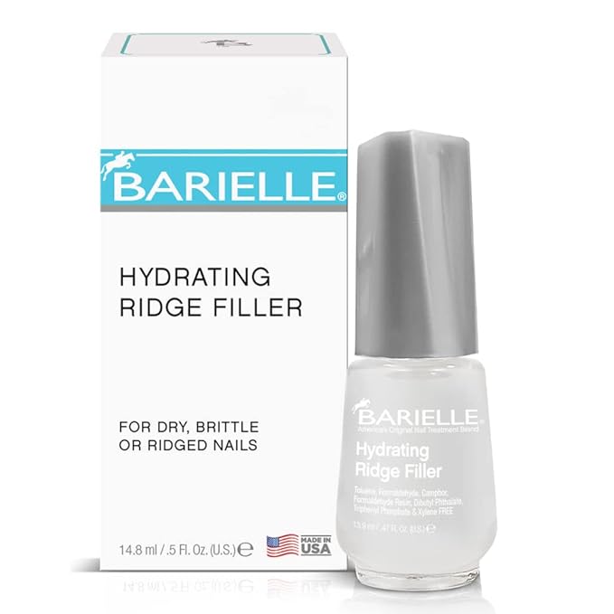 Barielle Brittle or Ridged Nails Filler, Fill and Smooth Unsightly Nail Ridges, For Dry, Enhances Growth, Hydrating and Strengthening, Base Coat 0.5 Ounce