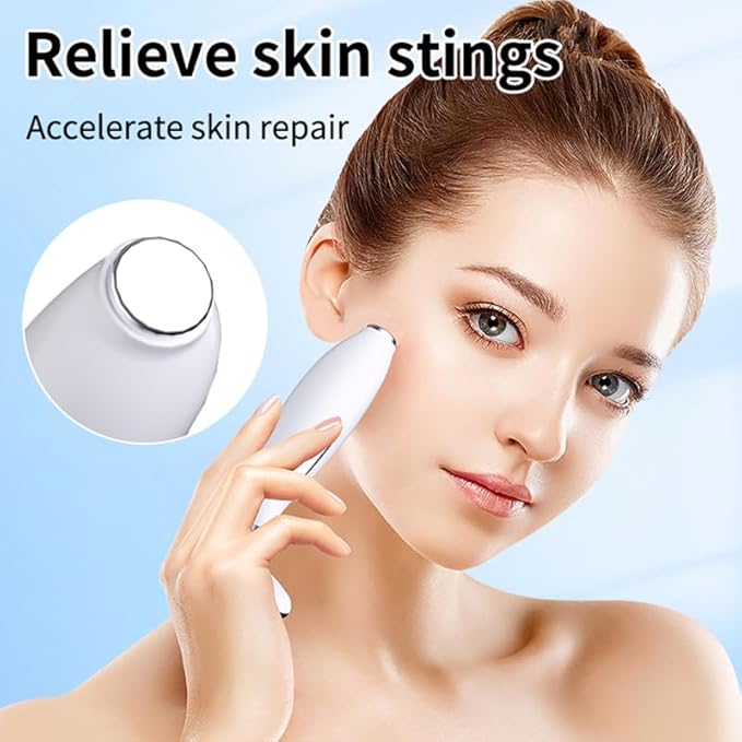 Facial Massager -7 Color Red-Light-Therapy for Face and Neck for Wrinkles, Double Chin, Vibrating Facial Massager with Thermals (Pink8)