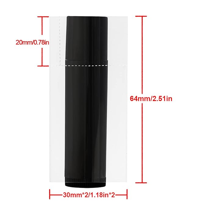 SZCJMY 500Pcs Shrink Wrap for Lip Balm Tubes, Easy to Use, Professional Look