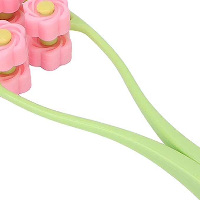 Face Massager Roller, Flower Design V Shaped Face Massager Melon Seed Face Massager for Arms for Face Pink