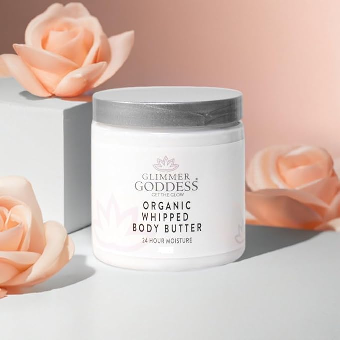 GLIMMER GODDESS Organic Body Butter - 8oz (Vanilla Bean)