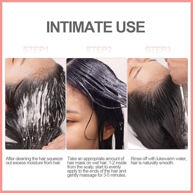 Wheat Protein Hair Mask Intensive Repair Treatment for Color-Treated,Damaged Hair Strengthens, Boosts Elasticity, Adds Volume, Locks in Moisture 16.9 Fl Oz