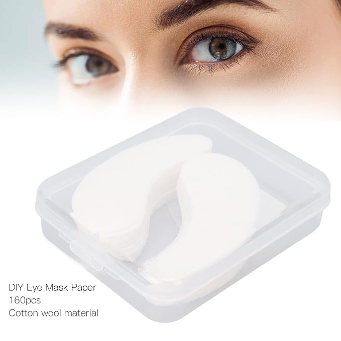 Under Eye Gel Patches 160pcs Eye Care Facial Mask Paper Disposable Thin Eye Compressed Mask Towel Sheet for Salon Beauty Under Eye Collagen Patches Anti Aging Wrinkles Reduce Dark Circles Puffy Eyes