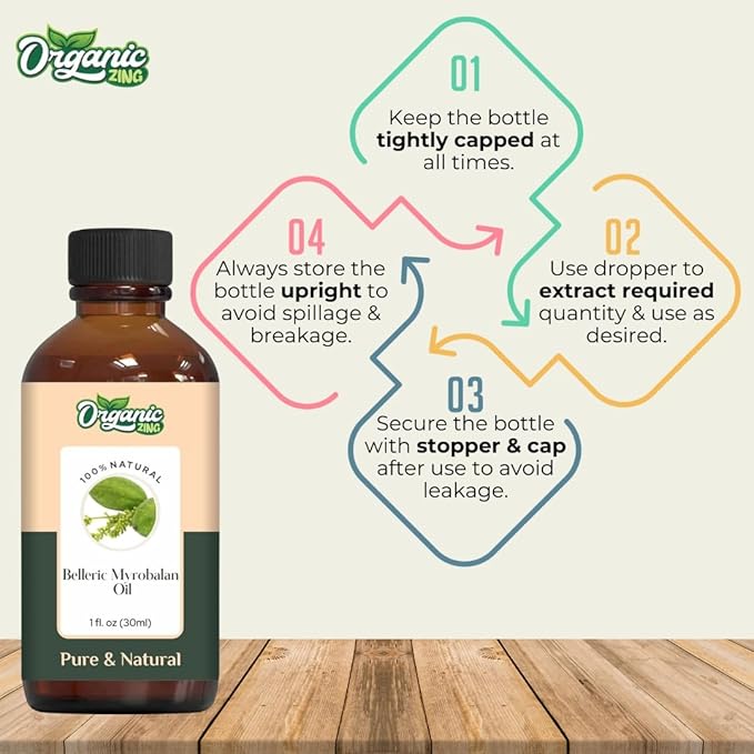 Belleric Myrobalan (Terminalia bellirica) Oil | Pure & Natural Essential Oil for Skincare & Hair Care - 30ml/1.01fl oz