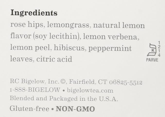 Bigelow I Love Lemon Herbal Tea, 28 Count (Pack of 6)