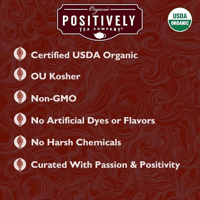 Organic Positively Tea Company, Blood Orange Vanilla Rooibos Tea, Loose Leaf, 4 Ounce