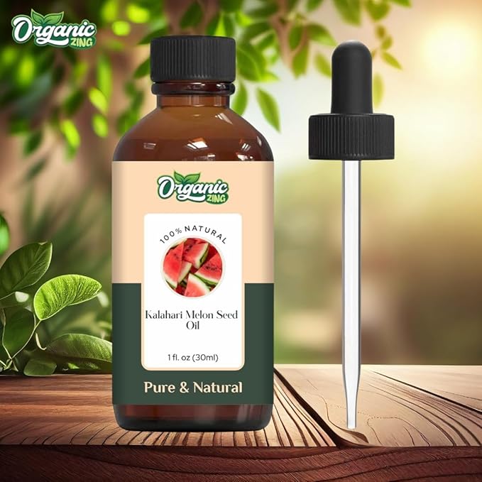 Kalahari Melon Seed (Citrullus Lanatus) Oil | Pure & Natural Carrier Oil for Skincare, Hair Care & Massage- 30ml/1.01fl oz